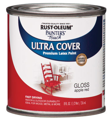 Rust-Oleum Painters Touch Ultra Cover Apple Red Water-Based Ultra Cover Paint Exterior and Interior