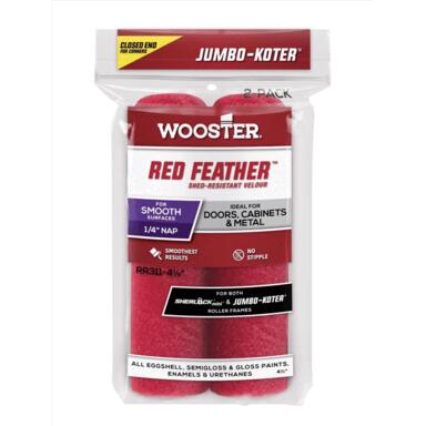 4.5" 1/4" NAP  RED FEATHER COVER