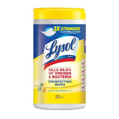 Lysol 80PK Lemon Disinfect Wipes