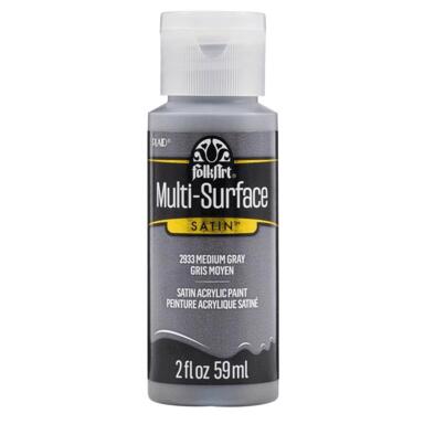 Plaid FolkArt Satin Medium Gray Hobby Paint 2 oz