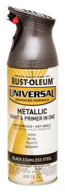 Rust-Oleum Universal Black Stainless Steel Metallic Spray Paint 11 oz