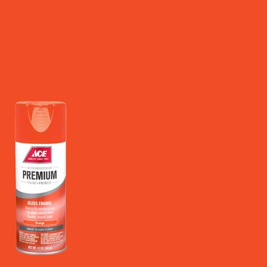 Ace Premium Gloss Orange Enamel Spray Paint 12 oz