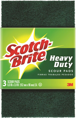 Scotch-Brite Heavy Duty Scouring Pad For All Purpose 6 in. L 3 pk