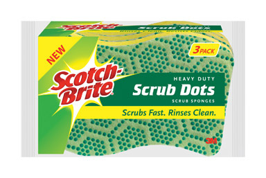 SPONGE HD SCRUB DOTS 3PK