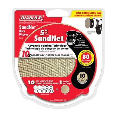 10PK 5" 80G Sanding Disc