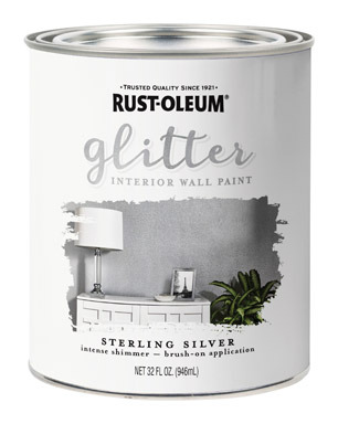 Pint. Glit Glaze Silver 32oz