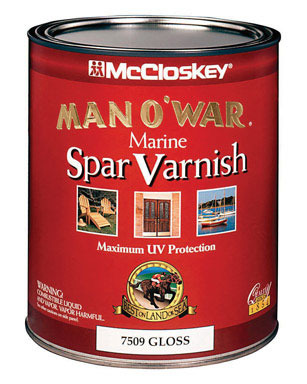 McCloskey Man O' War Gloss Clear Water-Based Marine Spar Varnish 1 qt