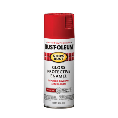 Rust-Oleum Stops Rust Gloss Sunrise Red Spray Paint 12 oz