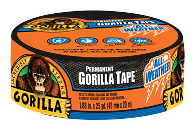 Gorilla Tape Black 1.88"x25yd