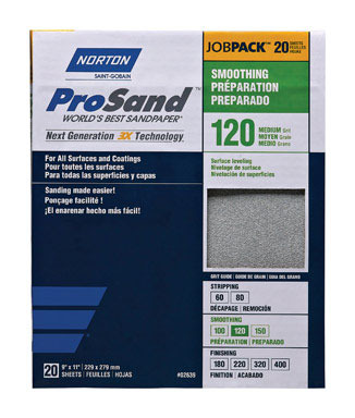 SANDPAPER MED 120G 20PK