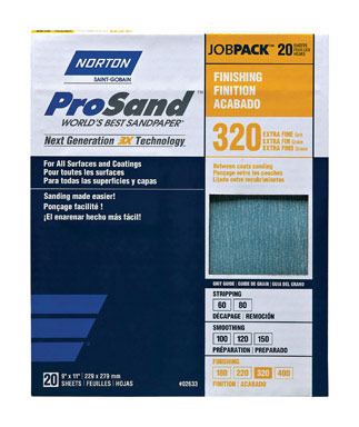 320G SANDPAPER 20PK 9X11