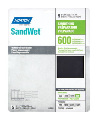 WTRPRF SANDPAPER 600A GRIT 5/PK