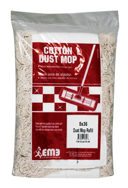 Elite 36 in. W Dust 4-Ply Cotton Mop Refill 1 pk