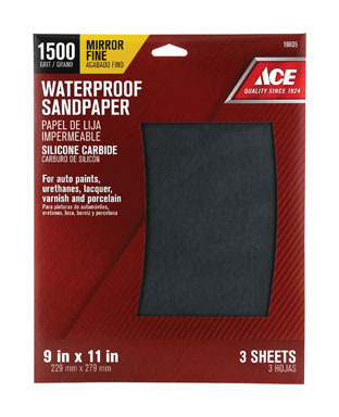 ACE 5PK 11" 1500Grit W Sandpaper