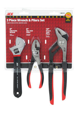 ACE 3PC Plier & Wrench Set