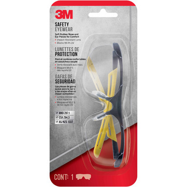3M SAFTY GLASSES CLR A/F