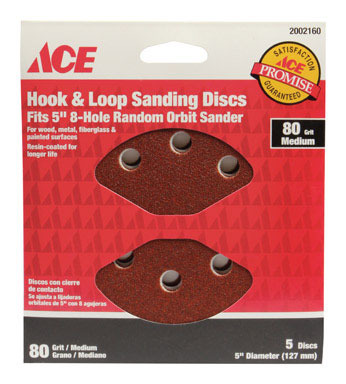 Ace 5" H & L Sanding Disc 80g