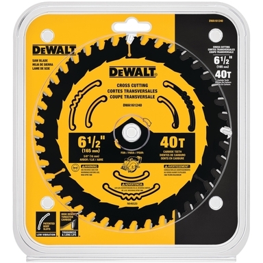 DeWalt 6-1/2 in. D X 5/8 in. S Tungsten Carbide Circular Saw Blade 40 teeth 1 pk