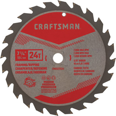 7-1/4" 24T Circular Saw Blade