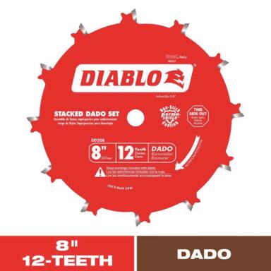 STCKD DADO BLD SET 8"12T