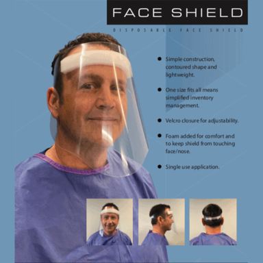 DISPOSABLE FACE SHIELD
