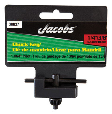 Jacobs 1/4 to 3/8 in. S X 13/64 in. S Chuck Key T-Handle Steel 1 pc