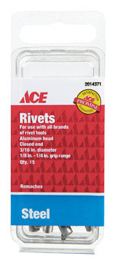 RIVET AL/ST3/16X1/4"PK15