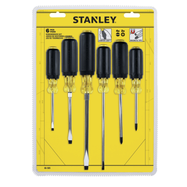 SCREWDRIVER SET VNYL 6PC