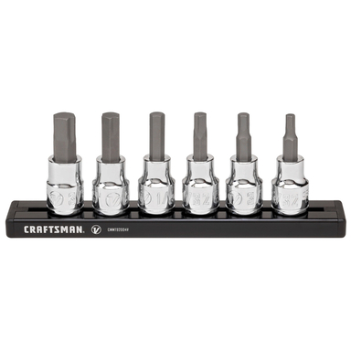 HEX SCKT SET SAE 3/8"6PC