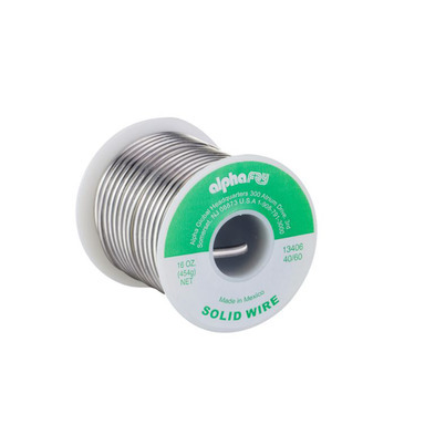 Alpha Metals 16 oz Solid Wire Solder 0.13 in. D Tin/Lead 40/60 1 pc