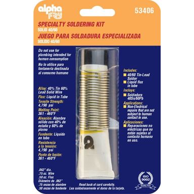 Alpha Fry Non-Electrical Repair Flux 0.13 in. D Tin/Lead 50/50 2 pc