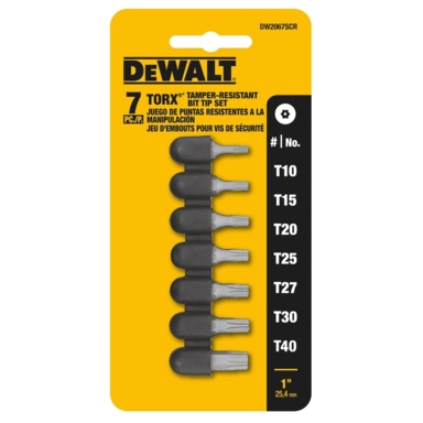 SCRWDRVR BIT SET 1" 7P