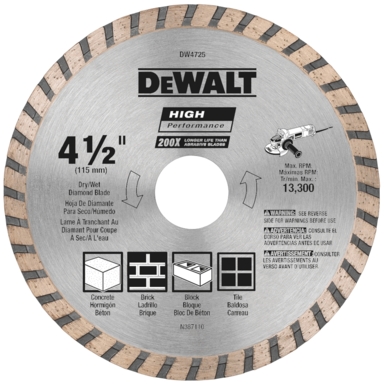 Dw Masonry Cut-off Blade 4.5"