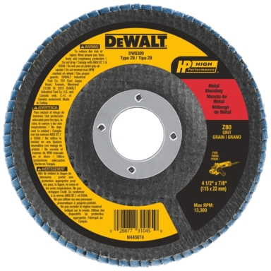 DW 4-1/2x7/8 Z80G Flap Disc