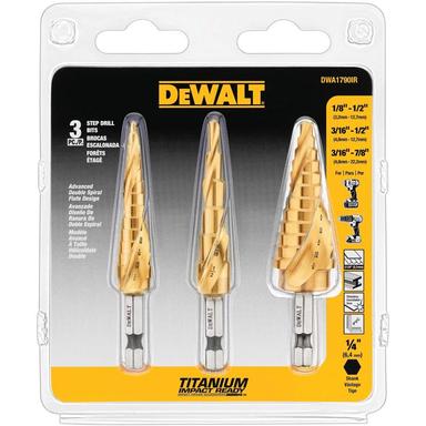 STEP DRILL BIT SET 3PC