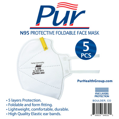 N95 FACE MASK WHITE 5PK ONE SIZE