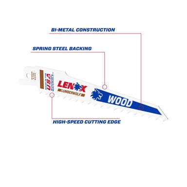 5PK 6" 4TPI Recip Blade