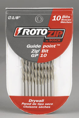 BIT ZIP GDE PNT 1/8"PK10