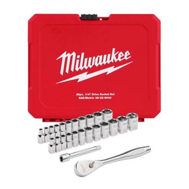 RATCH&SOCKT SET 1/4"25PC