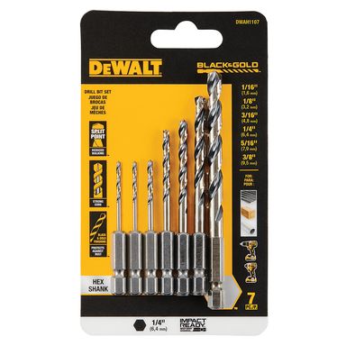 7PC DW Impact Drill Bit Set