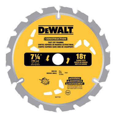 BLADE SAW 7-1/4 18T DWLT