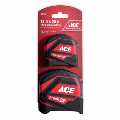 TAPE MEASURE ST BLK/RD 2PK