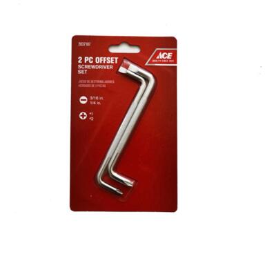2pc Ace Offset Screwdriver Set