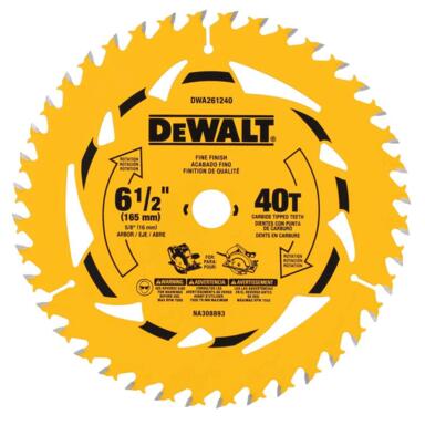 Disco Sierra 6-1/2" 40t Dewalt