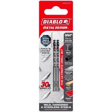 Drill Bit 3-flt 9/64" 1pc Diablo
