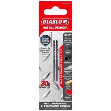 Drill Bit Round 3/32" 2pc Diablo