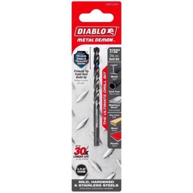 Drill Bit 3-flt 7/32" 1pc Diablo