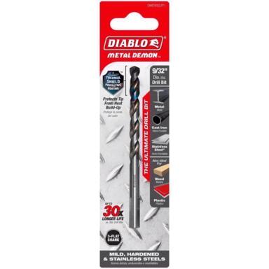 Drill Bit 3-fla 9/32" 1pc Diablo
