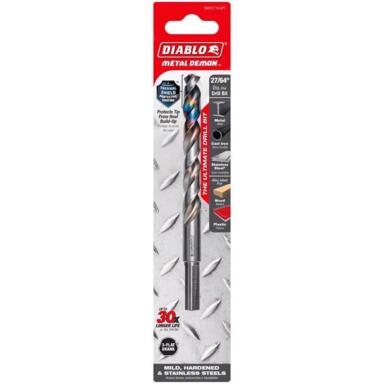 Drill Bit 3-fl 27/64" 1pc Diablo