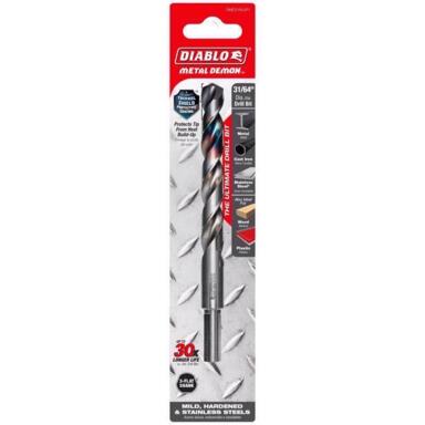 Drill Bit 3-fl 31/64" 1pc Diablo